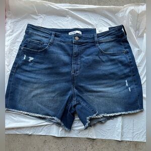 Nine West Distressed Denim Cutoff Shorts
